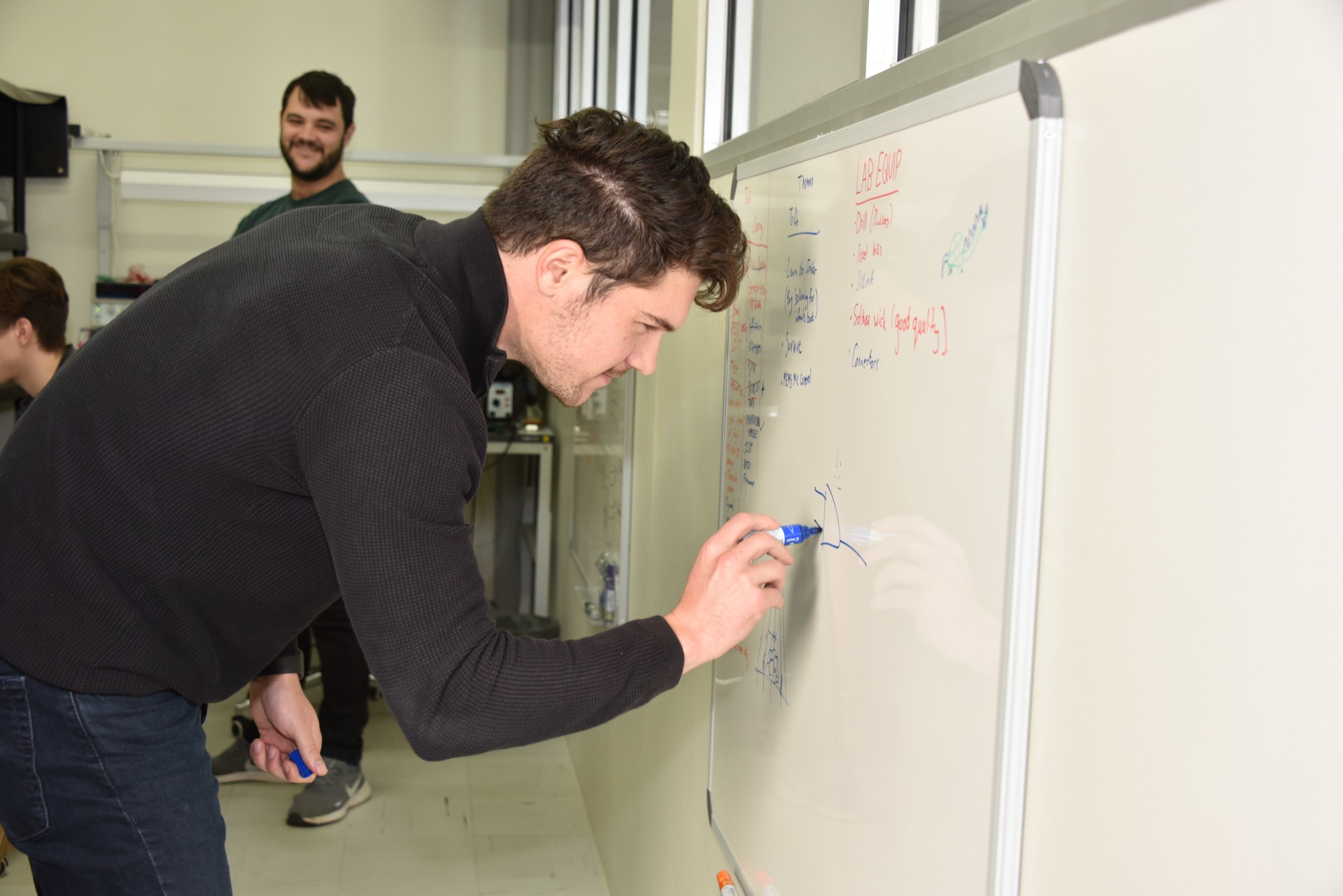 Working through an architecture on the whiteboard
